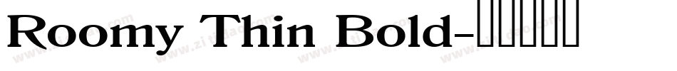 Roomy Thin Bold字体转换